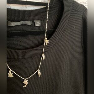 2X Black Rib Sweater.